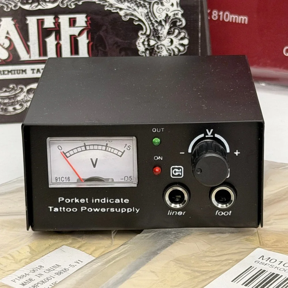 Tattoo Supply‎ Kit Porket Power Supply ACE Needles Practice Skin Machine Bags